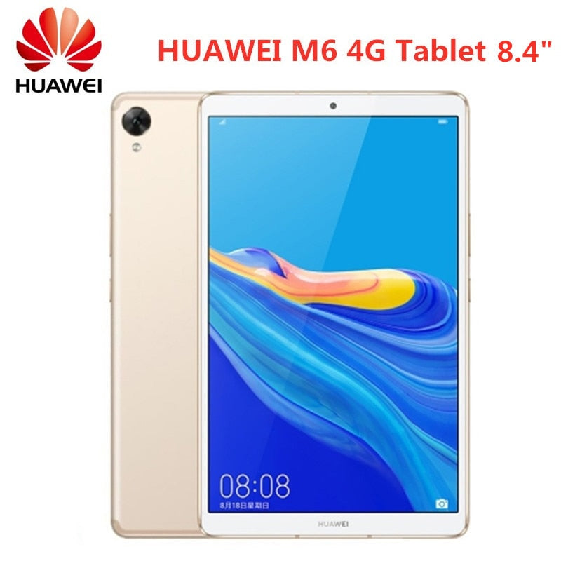 HUAWEI M6 4G Phablet Tablet PC Android 9.0 Hisilicon Kirin 980 Octa Core Mediapad 4GB 64GB 7500mAh 2560x1600 Fingerprint 8.4''